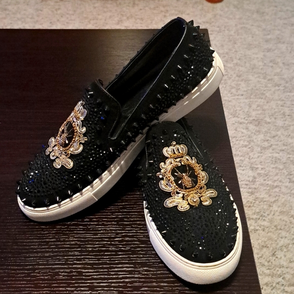 Philipp Plein Fight Club Studded Slip-On Shoe (size 10) - Picture 1 of 6